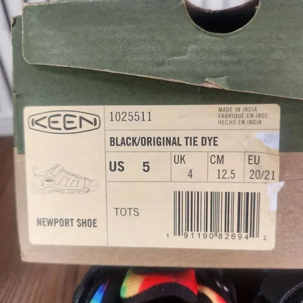 Keen Newport Toddler Sz 5 Black Original Tie Dye Outdoors Water Trail Hike Shoes